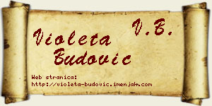 Violeta Budović vizit kartica